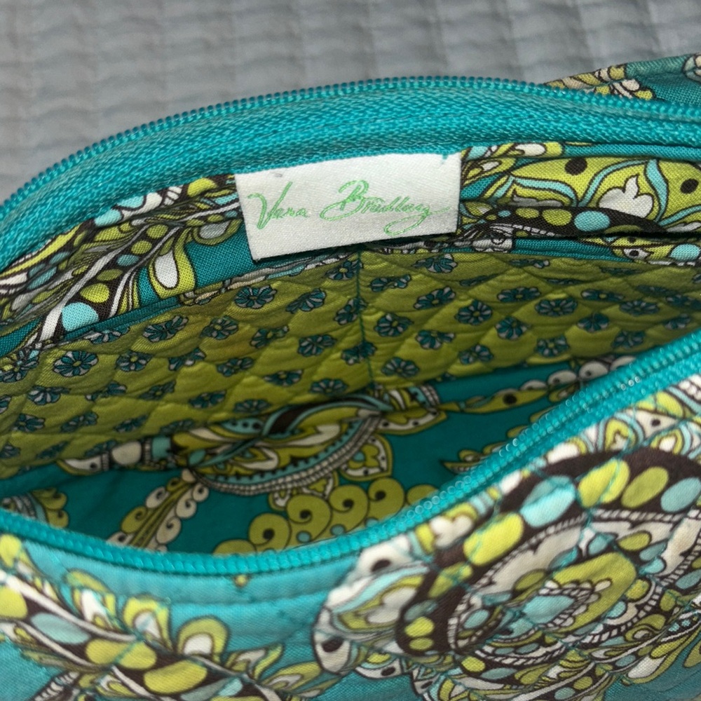 Vera Bradley Shoulder Bag- “Peacock” Early 2000s Blue & Green - Picture 4 of 5